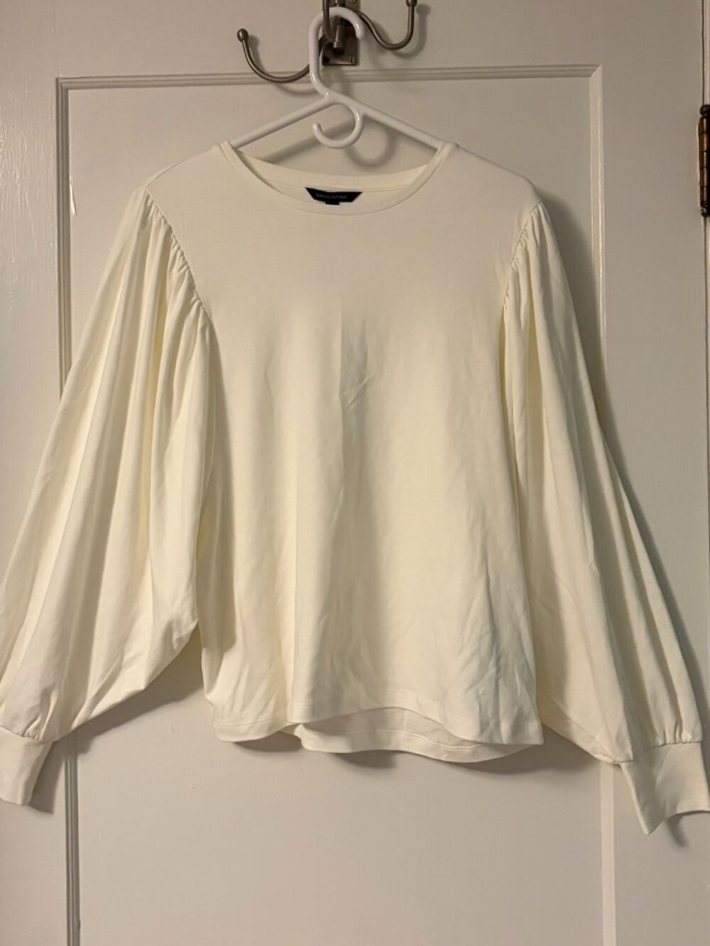 Banana Republic puff sleeve pullover size XL NWT minimalist neutral flowy